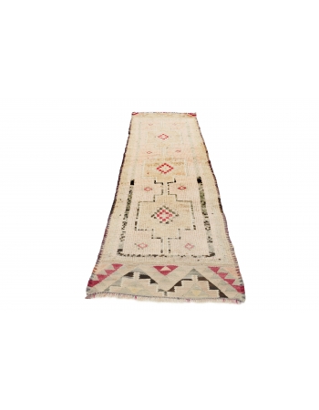 Washed Out Vintage Runner Rug - 2`9" x 9`5"