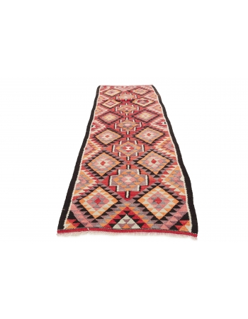 Vintage Herki Kilim Runner - 3`5" x 10`2"