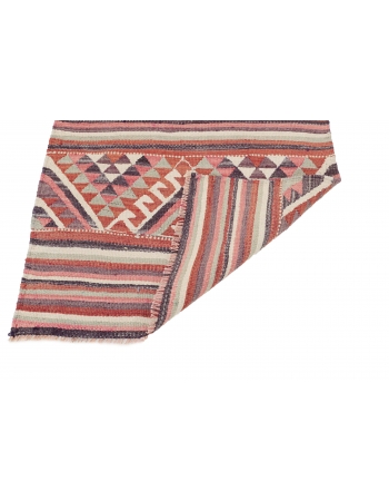 Vintage Colorful Kilim Runner - 3`2" x 10`0"