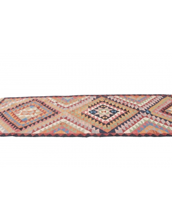 Colorful Vintage Kilim Runner - 3`3" x 11`0"