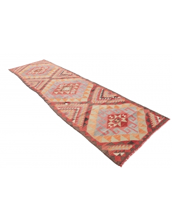 Vintage Herki Kilim Runner - 3`5" x 11`9"