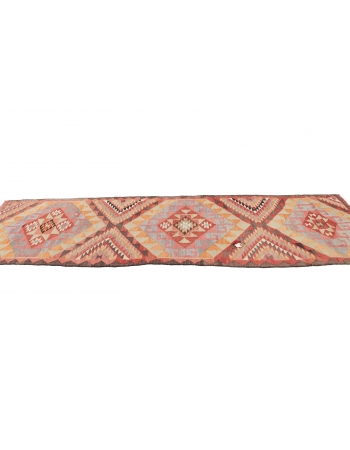 Vintage Herki Kilim Runner - 3`5" x 11`9"