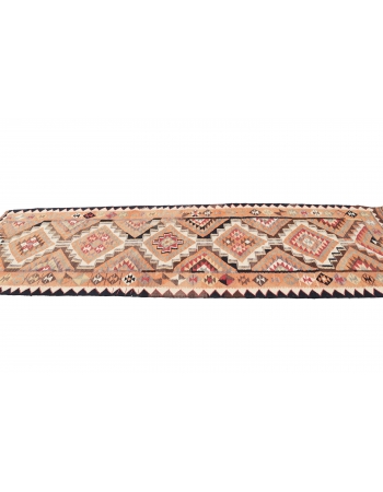 Vintage Decorative Kilim Runner - 3`6" x 10`11"