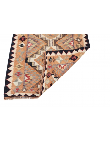 Vintage Decorative Kilim Runner - 3`6" x 10`11"