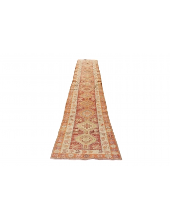 Faded Vintage Runner Rug - 2`9" x 12`6"