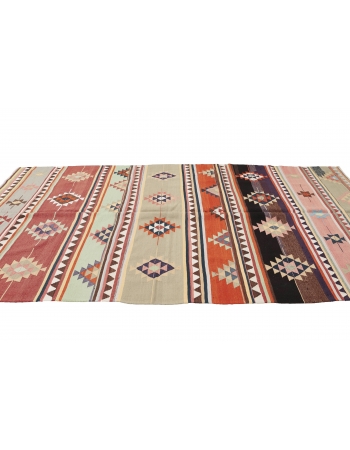 Vintage Decorative Turkish Kilim Rug - 6`0" x 11`4"