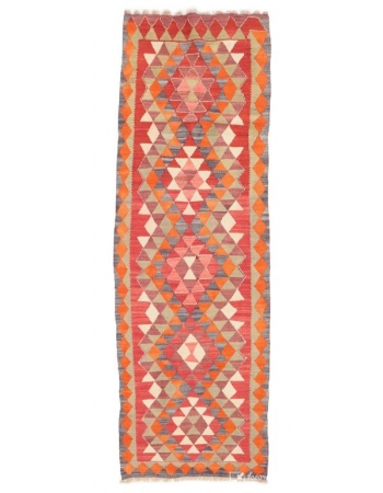 Colorful Vintage Kilim Runner - 2`10" x 9`0"