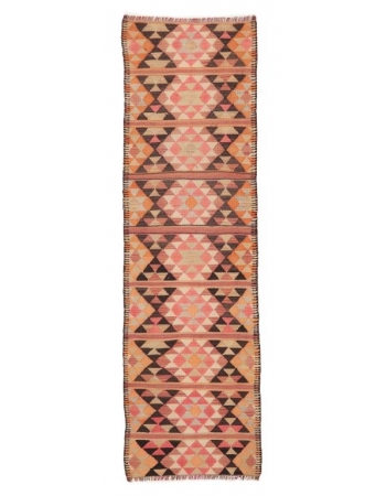 Decorative Vintage Kilim Runner - 2`9" x 10`6"