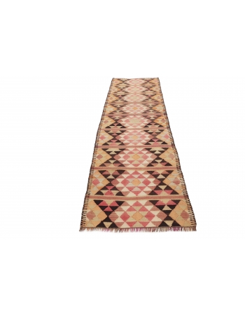 Decorative Vintage Kilim Runner - 2`9" x 10`6"