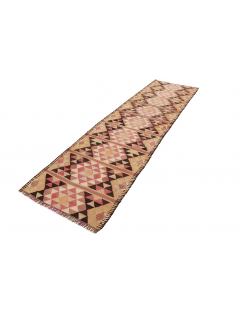 Decorative Vintage Kilim Runner - 2`9" x 10`6"