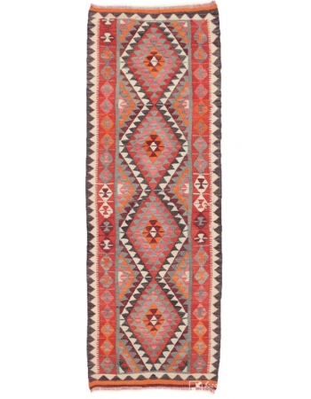 Vintage Decorative Kilim Runner - 3`1" x 8`11"