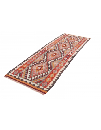 Vintage Decorative Kilim Runner - 3`1" x 8`11"