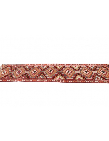 Vintage Herki Kilim Runner - 3`1" x 11`5"