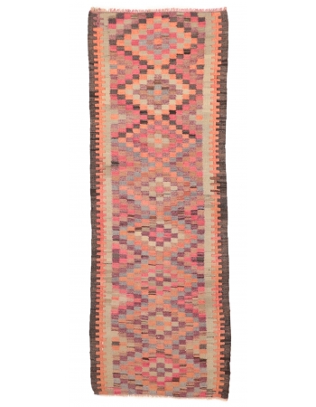 Decorative Vintage Kilim Runner - 3`7" x 9`9"