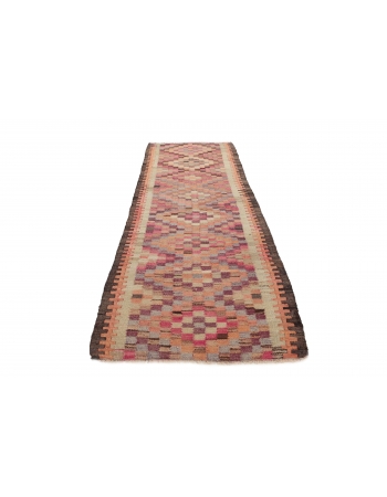 Decorative Vintage Kilim Runner - 3`7" x 9`9"