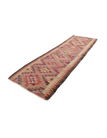 Decorative Vintage Kilim Runner - 3`7" x 9`9"