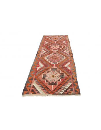 Handwoven Vintage Kilim Runner - 3`4" x 10`2"