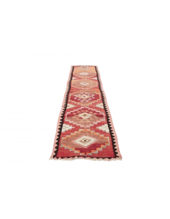 Vintage Herki Kilim Runner - 2`10" x 11`5"