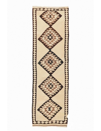 Natural Vintage Kilim Runner - 2`9" x 9`2"