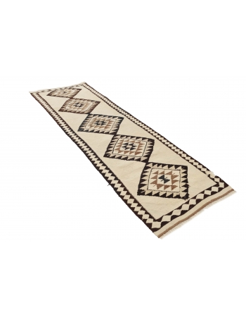 Natural Vintage Kilim Runner - 2`9" x 9`2"