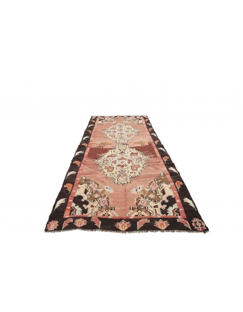 Decorative Vintage Kars Kilim Rug - 5`0" x 11`7"