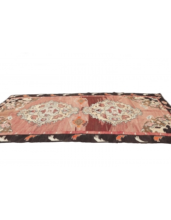 Decorative Vintage Kars Kilim Rug - 5`0" x 11`7"