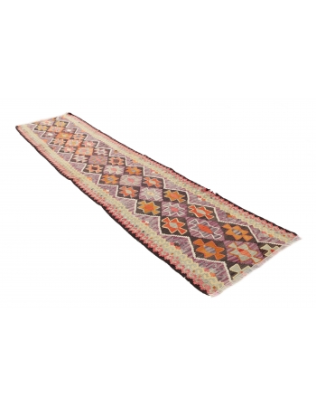 Vintage Decorative Kilim Runner - 2`11" x 10`11"