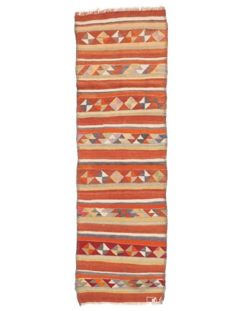 Vintage Herki Kilim Runner - 2`10" x 10`0"