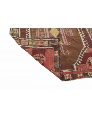 Decorative Vintage Kars Kilim Rug - 5`1" x 12`11"