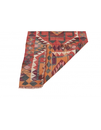 Decorative Vintage Herki Kilim Runner - 3`5" x 10`8"