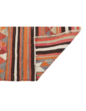 Vintage Decorative Kilim Runner - 3`0" x 10`6"