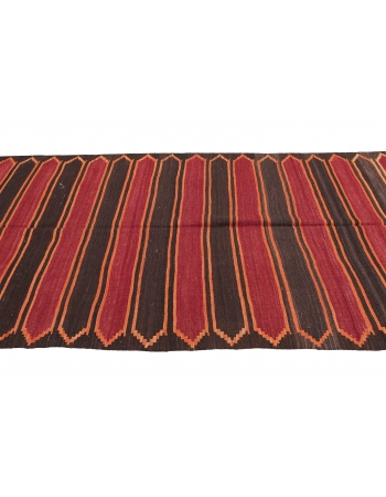 Striped Vintage Kars Kilim Rug - 5`1" x 11`8"