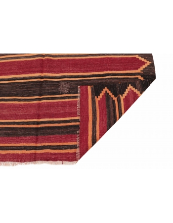 Striped Vintage Kars Kilim Rug - 5`1" x 11`8"