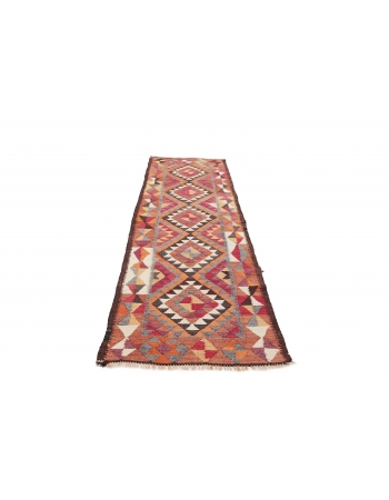 Vintage Herki Kilim Runner - 2`11" x 10`6"