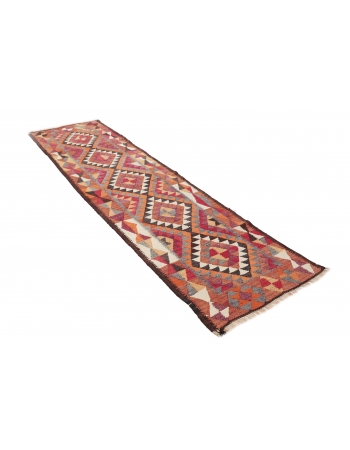 Vintage Herki Kilim Runner - 2`11" x 10`6"