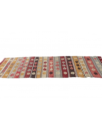 Colorful Vintage Kilim Runner - 2`9" x 9`7"