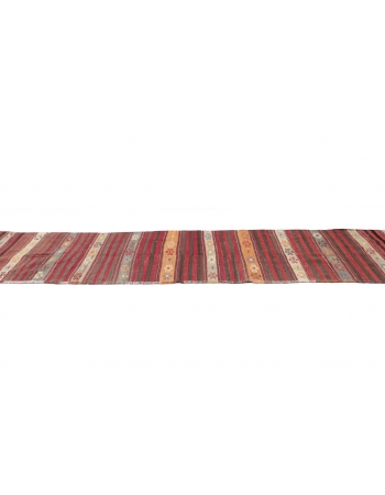 Striped Vintage Kilim Runner - 2`6" x 13`3"