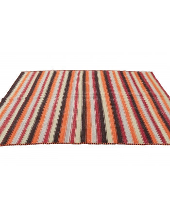 Striped Vintage Kilim Runner - 5`10" x 9`4"