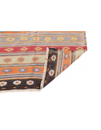 Vintage Turkish Decorative Kilim Rug - 4`4" x 10`2"