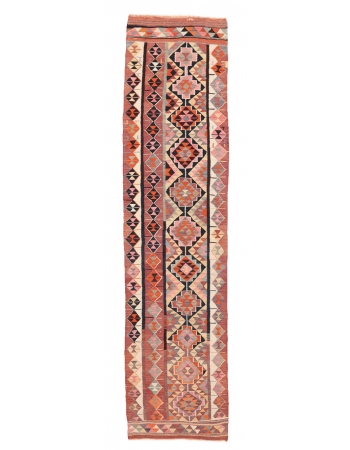 Unique Vintage Kilim Runner - 2`11" x 12`0"