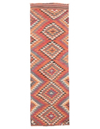 Colorful Vintage Kilim Runner - 3`1" x 9`9"