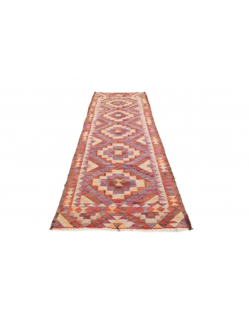 Vintage Herki Kilim Runner - 3`2" x 10`11"