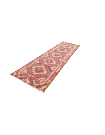 Vintage Herki Kilim Runner - 3`2" x 10`11"