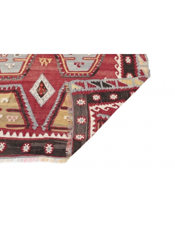 Vintage Turkish Sivas Kilim Rug - 5`5" x 9`3"