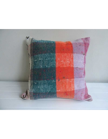 Vintage colorful cotton kilim pillow