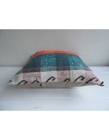 Vintage colorful cotton kilim pillow