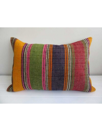 Colorful vintage striped kilim cushion cover