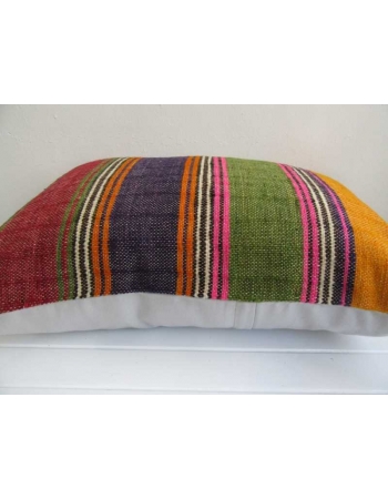 Colorful vintage striped kilim cushion cover