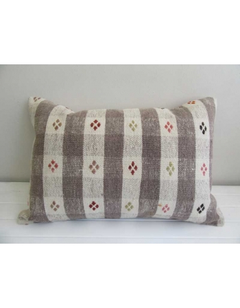 Decorative embroidered Turkish kilim pillow