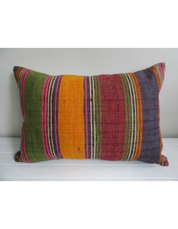 colorful vertical striped decorative kilim pillow